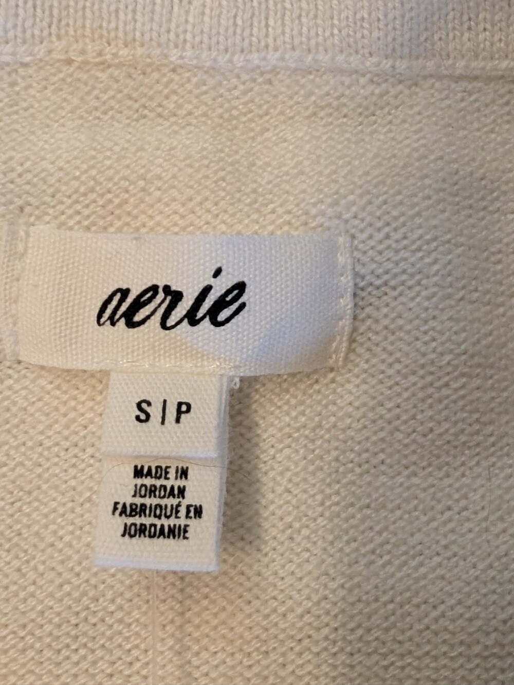 New Aerie Crochet Sweater Tube Top S Soft Muslim Ivory Cropped Fitted Strapless - Picture 12 of 16